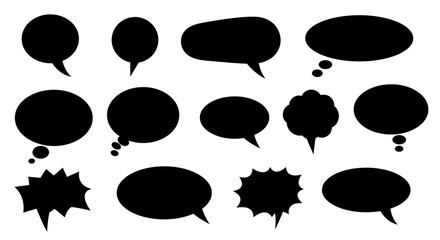 set of speech bubbles