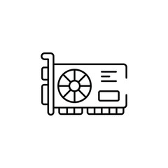 Gpu icon design with white background stock illustration