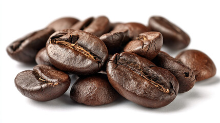 Obraz premium Roasted coffee beans with rich texture and warm tones, embodying the essence of artisanal coffee craftsmanship