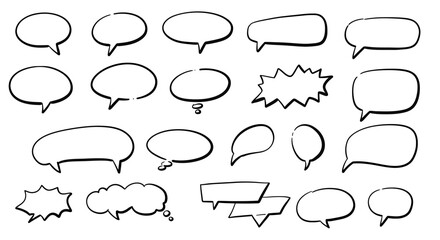 Fototapeta premium set of speech bubbles