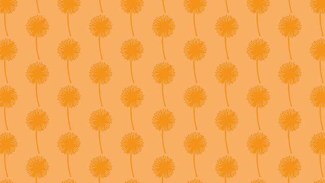 Fototapeta vector seamless dandelions pattern multicoloured