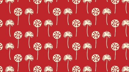 vector seamless dandelions pattern multicoloured
