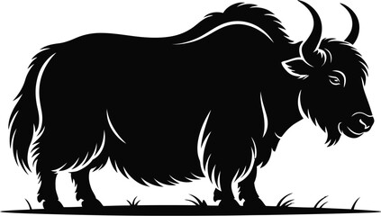 Vector black silhouette of a animals on a white background