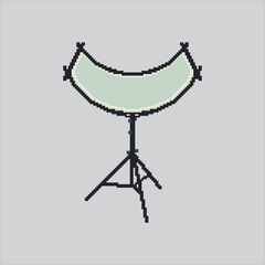 Pixel art illustration Camera Light. Pixelated Light Reflector.Camera Light Reflector Icon pixelated for the pixel art game and icon for website and video game. old school retro.