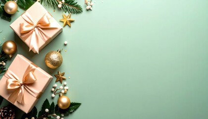 Festive gift presentation holiday season image collection cozy atmosphere overhead view celebration and joy