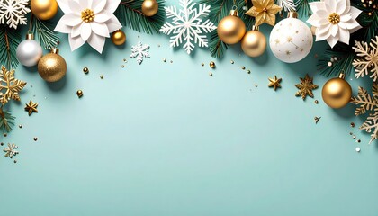 Festive holiday decorations winter wonderland digital image decorative elements bright and cheerful christmas theme