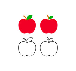 vector illustration of an apple