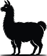Vector black silhouette of a animals on a white background