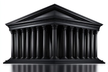 Fototapeta premium A dark, detailed classical architectural structure.