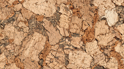 Smooth cork texture in neutral tones, a minimalist and natural backdrop for versatile designs