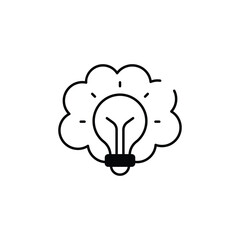 Thinking icon design with white background stock illustration