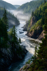 Eternal Dance of the Untamed River: A Symphony of Nature's Wild Majesty