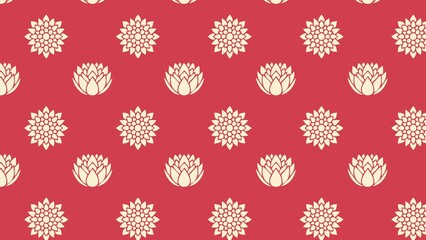 Vector seamless water Lilly , lotus pattern multicolored 