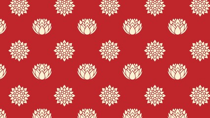 Vector seamless water Lilly , lotus pattern multicolored 