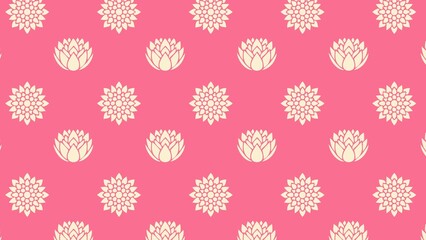 Vector seamless water Lilly , lotus pattern multicolored 