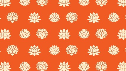 Vector seamless water Lilly , lotus pattern multicolored 