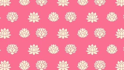 Vector seamless water Lilly , lotus pattern multicolored 
