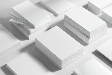 Minimalist White Cards Mockup Design. High quality