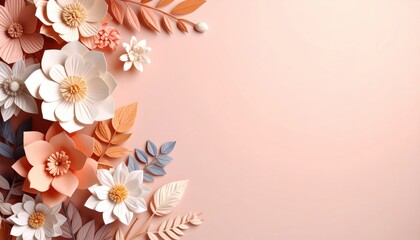 Elegant floral arrangement studio digital art soft color palette close-up decorative design for home decor