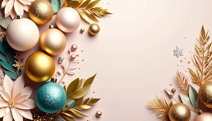 Festive holiday decorations home digital design elegant environment aesthetic viewpoint celebration theme