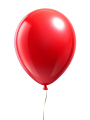 red balloon isolated on white background