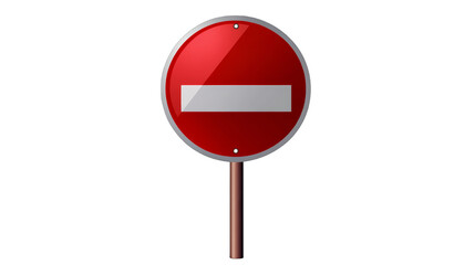 traffic sign isolated on white