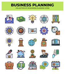 Collection of 25 Business Planning Icons: A Visual Guide to Strategic Growth