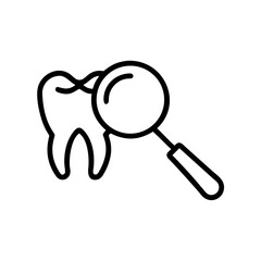 Simple illustration icon of teeth. Regular checkup. Dentist. Health. Tooth. Dentist. Tooth decay, tooth brushing. Orthodontics. Teeth.