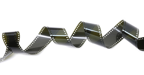 Strip of photographic film isolated on white