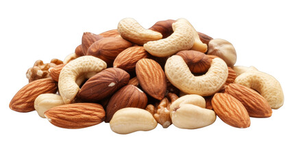 nuts on white background