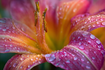Morning Kiss: A Dew-adorned Petal in Nature's Embrace Capturing the Essence of Simplicity and Elegance