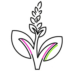 black and white flower