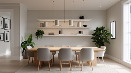 Stylish Virtual Background of Modern Meeting Room with Plants