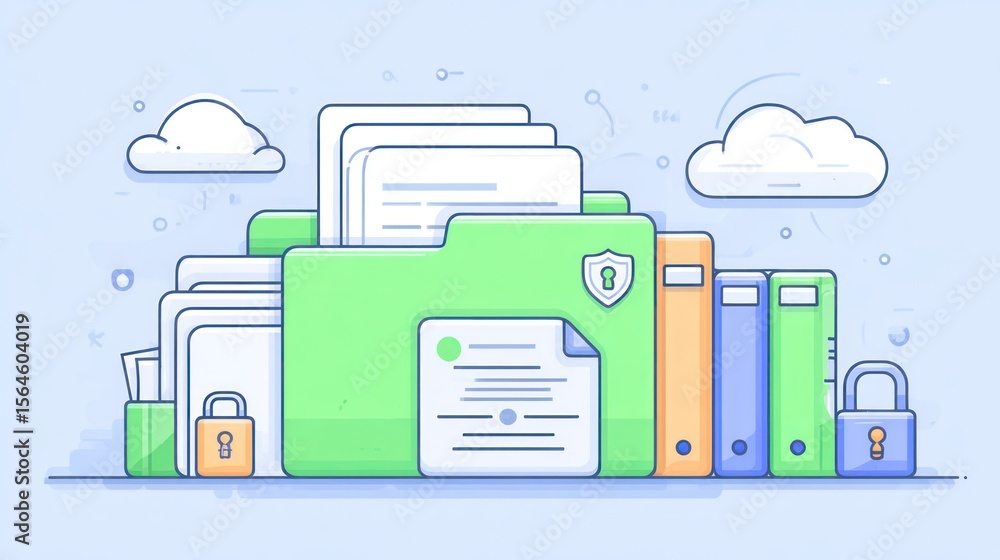 Poster secure file folders and documents