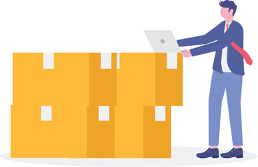 Selling product online, e-commerce or internet shopping,

