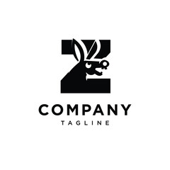 Letter Z Crazy Donkey Logo Icon
