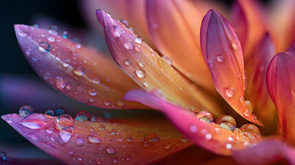 Morning Kiss: A Dew-adorned Petal in Nature's Embrace Capturing the Essence of Simplicity and Elegance