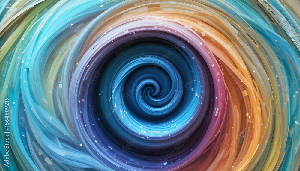 Poster an artistic swirling vortex of vibrant colors creates a mesmerizing and dynamic abstract pattern, pe