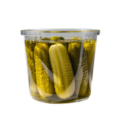 Jar of Dill Pickles in Brine gherkins pickled cucumbers