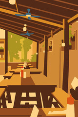 interior of a cafe