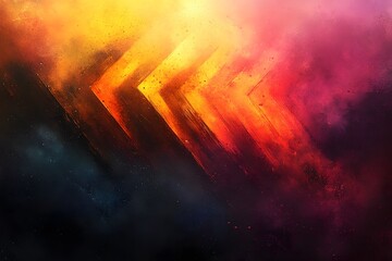 Fototapeta premium Abstract Colorful Geometric Arrow Design for Modern Art and Decor
