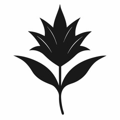 vector silhouette of a plant