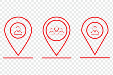 Fototapeta premium Pin icon vector isolated on white background. Location icon. Map pointer icon. Point. Locator. Pin location icon for map and navigation. eps 10