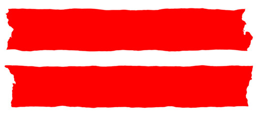 torn paper with red and white stripes