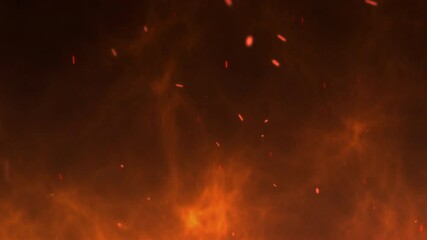 realistic fire particles and smoke overlay background - Powered by Adobe
