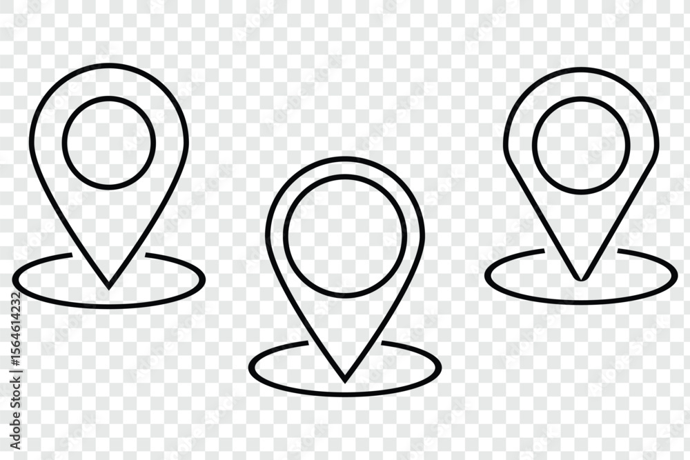 Poster pin icon vector isolated on white background. location icon. map pointer icon. point. locator. pin l