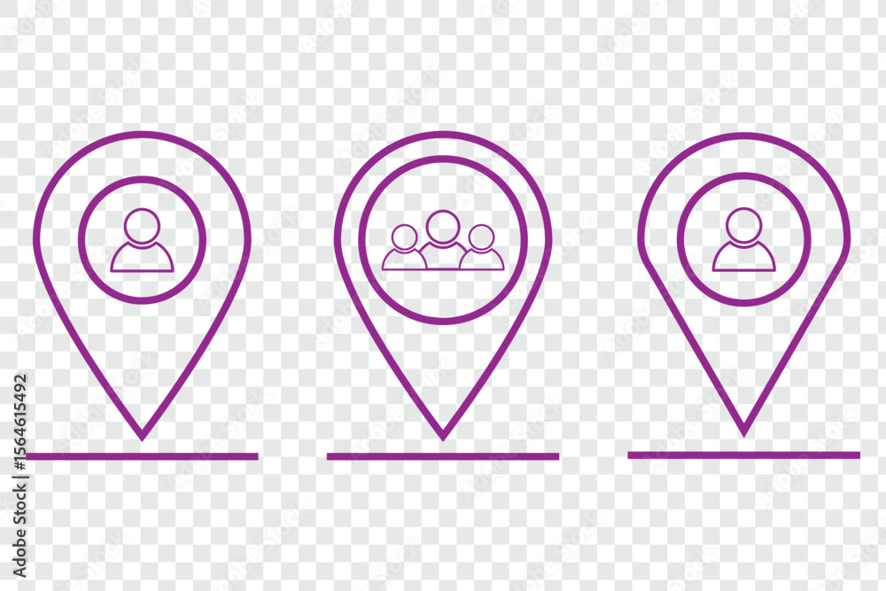 Aufkleber pin icon vector isolated on white background. location icon. map pointer icon. point. locator. pin l