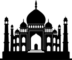 taj mahal vector illustration
