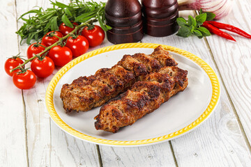 Chicken kebab minced meat and spices