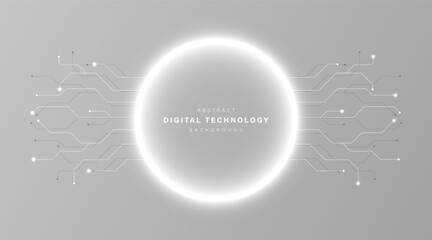 Grey abstract technology background. business technology communication. Hi tech digital connection. high tech. science. modern technology business concept. futuristic background. vector illustration